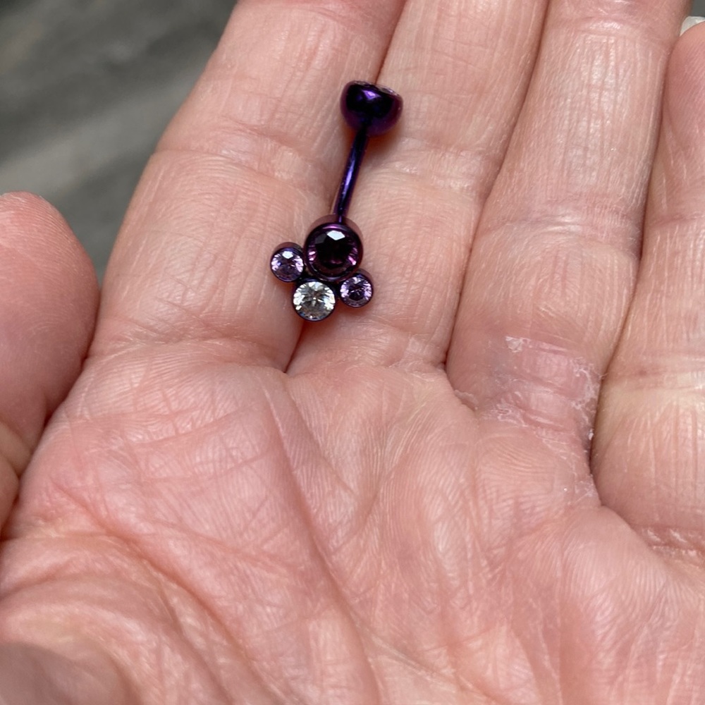 Anatometal Dark Purple Titanium Navel Curve